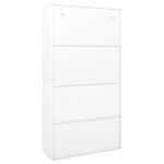 Vidaxl Office Cabinet With Sliding Door White 90x40x180 Cm Steel