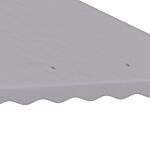Outsunny 3 X 3 (m) Gazebo Canopy Replacement Covers, 2-tier Gazebo Roof Replacement (top Only), Light Grey