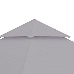 Outsunny 3 X 3 (m) Gazebo Canopy Replacement Covers, 2-tier Gazebo Roof Replacement (top Only), Light Grey