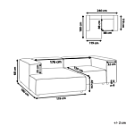 Modular Right Hand Sofa Beige Linen 2 Seater Sectional Corner Sofa With Black Legs Modern Living Room Beliani