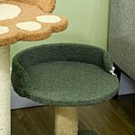 Pawhut Small Cat Tree For Indoor Cats, Scratching Posts With 2 Beds, Toy Ball, 43 X 39 X 52cm