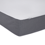 Foam Mattress White Eu Single Size Zippered Cover Beliani