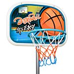 Homcom Kids Height Adjustable Aluminium Basketball Hoop Stand W/ Ball