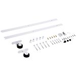 Homcom 6ft Modern Carbon Steel Sliding Door Track Kit White