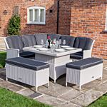 Prestbury Corner Dining Set Putty Grey