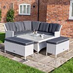 Prestbury Corner Dining Set Putty Grey