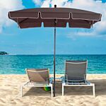 Outsunny Aluminum Umbrella Parasol-brown