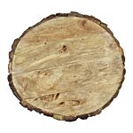 Round Wooden Bark Design Chopping/serving Board 30cm
