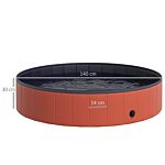 Pawhut Φ140 X 30h Cm Pet Swimming Pool-red