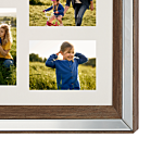 Photo Frame Dark Wood 49 X 44 Cm For 5 Pictures 10 X 15 Cm Collage Aperture Beliani