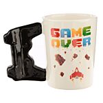 Ceramic Game Over Shaped Handle Mug