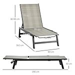 Outsunny Outdoor Pe Rattan Sun Loungers, Patio Wicker Chaise Lounge Chair With 5-position Backrest, Wheels For Sun Room, Garden, Poolside, Black