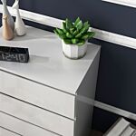Homcom 5-drawer High Gloss Chest Of Drawers, Storage Cabinets, Modern Dresser, Storage Drawer Unit For Bedroom, White