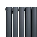 Oval Column Radiator – 600mm X 600mm - Anthracite Grey