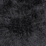 Shaggy Area Rug High-pile Carpet Solid Black Polyester Rectangular 140 X 200 Cm Beliani