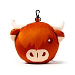 Highland Coo Cow Relaxeazzz Plush Round Travel Pillow & Eye Mask Set