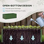 Outsunny Raised Beds For Garden, Galvanised Steel Outdoor Planters With Multi-reinforced Rods, 180 X 90 X 59 Cm, Green