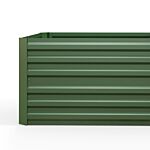 Outsunny Raised Beds For Garden, Galvanised Steel Outdoor Planters With Multi-reinforced Rods, 180 X 90 X 59 Cm, Green