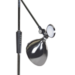 Floor Led Lamp Silver Synthetic Material 169 Cm Height Dimming Cct Modern Lighting Home Office Beliani