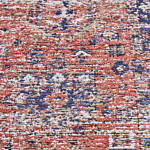 Area Rug Red And Blue Cotton 200 X 300 Cm Rectangular Oriental Pattern Boho Style Living Room Bedroom Beliani