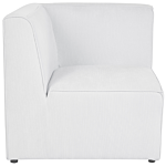 Modular Left Corner Sofa Off White Corduroy With Ottoman 3 Seater Sectional Sofa Modern Design Beliani