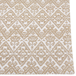 Area Rug Beige Jute 160 X 230 Cm Rectangular With Geometric Pattern Flat Weave Boho Style Bedroom Living Room Beliani