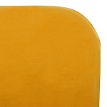 Bed Yellow Velvet Upholstery Eu Super King Size Golden Legs Headboard Slatted Frame 6 Ft Minimalist Design Beliani