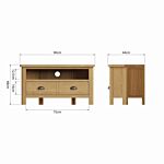 Corner Tv Unit Rustic Oak