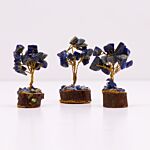 Mini Gemstone Tree On Wood Base - Sodalite (15 Stones)