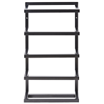 Towel Rack Matt Black Steel Bathroom Accessories Wall Mounted Towel Storage Modern Design Beliani