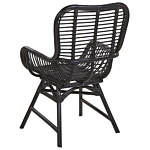 Accent Chair Black Rattan Modern Indoor Dining Room Living Room Beliani