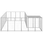 Vidaxl Dog Kennel Silver 10.89 M² Steel