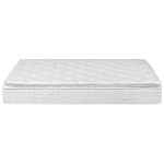 Pocket Spring Mattress White Bamboo Fabric Super King Size 6ft 5 Zone Medium Firm Removable Cover Beliani