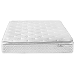 Pocket Spring Mattress White Bamboo Fabric Super King Size 6ft 5 Zone Medium Firm Removable Cover Beliani