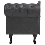 Chaise Lounge Grey Right Hand Faux Suede Buttoned Beliani