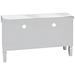Mirrored Sideboard Silver With 2 Drawers Chest With Crystal Knobs Beliani
