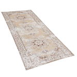 Area Rug Runner Grey 60 X 180 Cm Oriental Distressed Living Room Bedroom Beliani