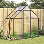 Vidaxl Greenhouse With Base Frame Anthracite 169x114x195 Cm Aluminium