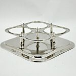 34cm Nickle Plated Bottle Stand