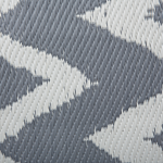 Outdoor Rug Mat Grey Synthetic 90 X 180 Cm Chevron Geometric Pattern Eco Friendly Modern Beliani