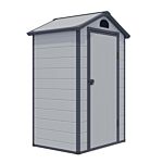 Airevale 4 X 3 Plastic Apex Shed - Light Grey