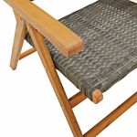Vidaxl Reclining Garden Chairs 6 Pcs Grey Poly Rattan And Solid Wood