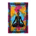 Double Cotton Bedspread + Wall Hanging - Chakra Buddha