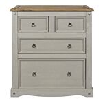 Corona Grey 2+2 Drawer Chest