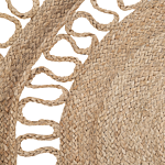 Area Rug Beige Jute Round Boho Living Room Ø 120 Cm Beliani