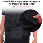 Homcom 10kg Metal Sand Weight Adjustable Unisex Trainer Vest Black/red