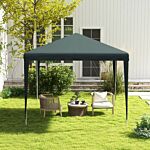 Outsunny 2.7m X 2.7m Garden Gazebo Marquee Party Tent Wedding Canopy Outdoor(dark Green)