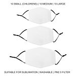 Face Masks Sublimation Blanks Bundle / 30 Pack