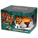 Ceramic Shaped Head Mug - Tiger