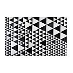 Rug Black And White Leather 140 X 200 Cm Handcrafted Modern Beliani